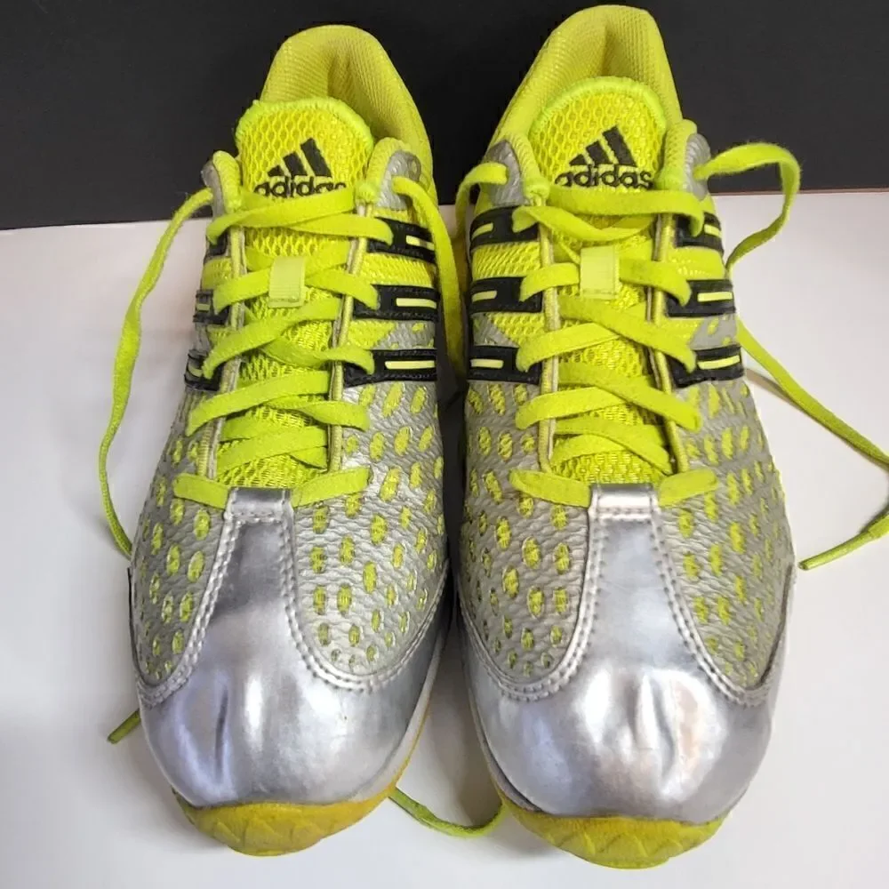 Adidas Men's Silver & Yellow Sneakers